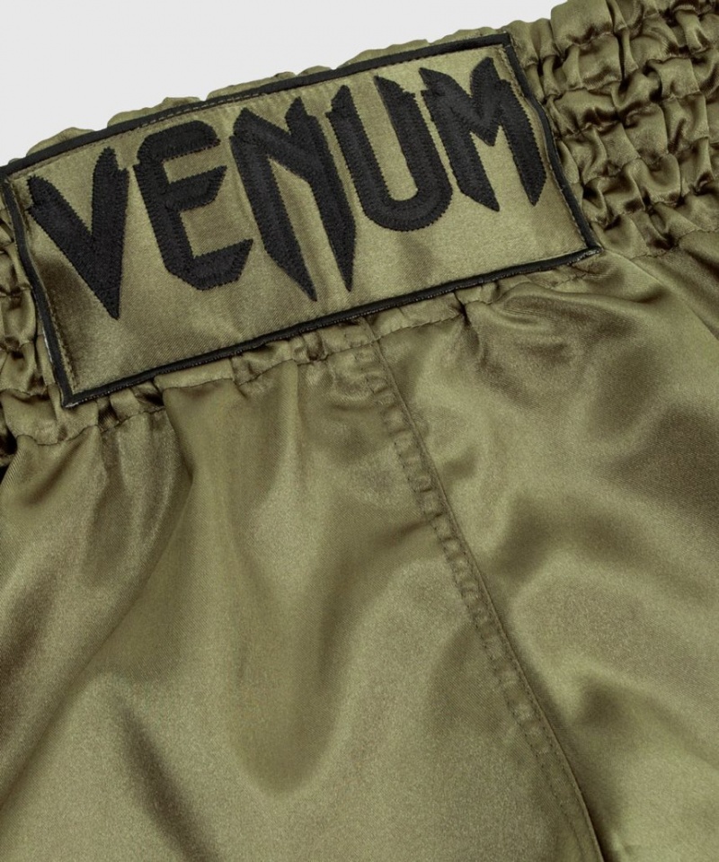 Short Venum Muay Thai Boxing Classiche Femme Kaki Noir  | DQD-3583557