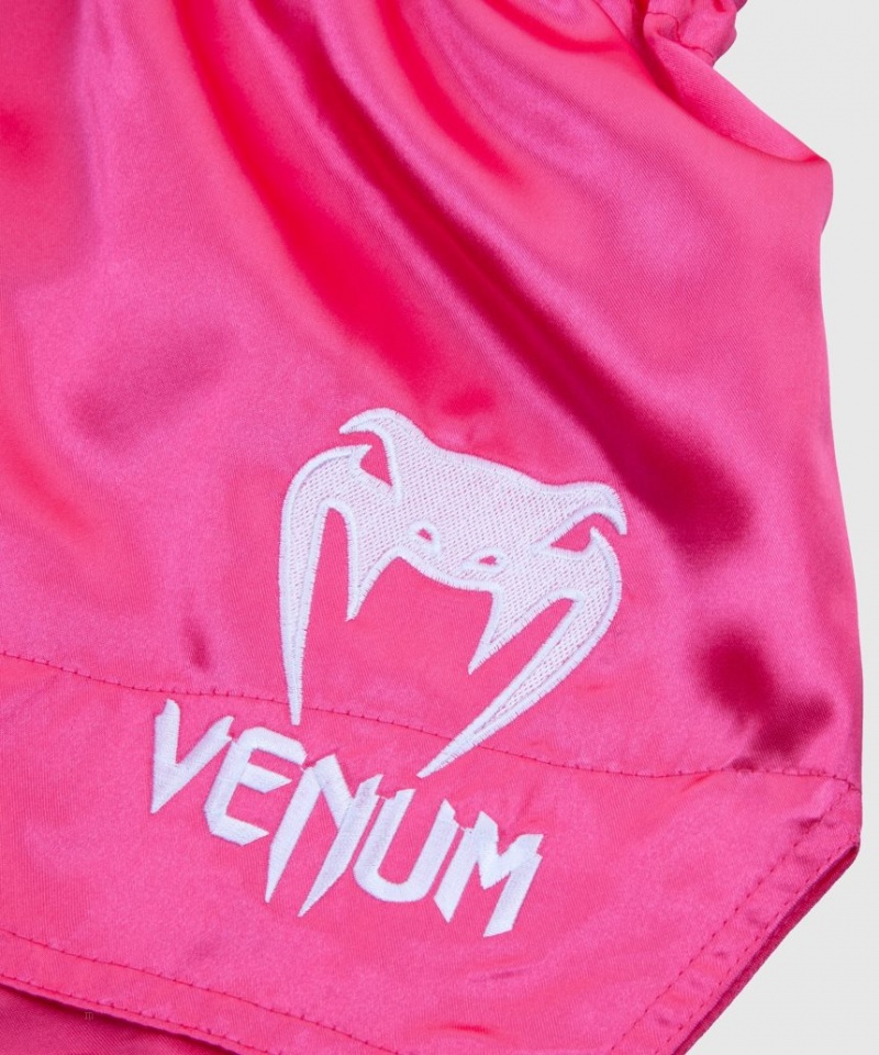 Short Venum Muay Thai Boxing Classiche Femme Rose Blanche  | IYV-1621875