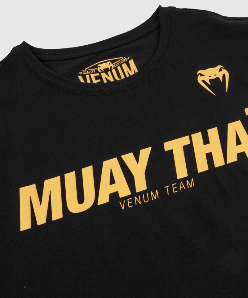 T Shirts Venum Muay Thai VT Homme Noir Doré  | GOK-5678551