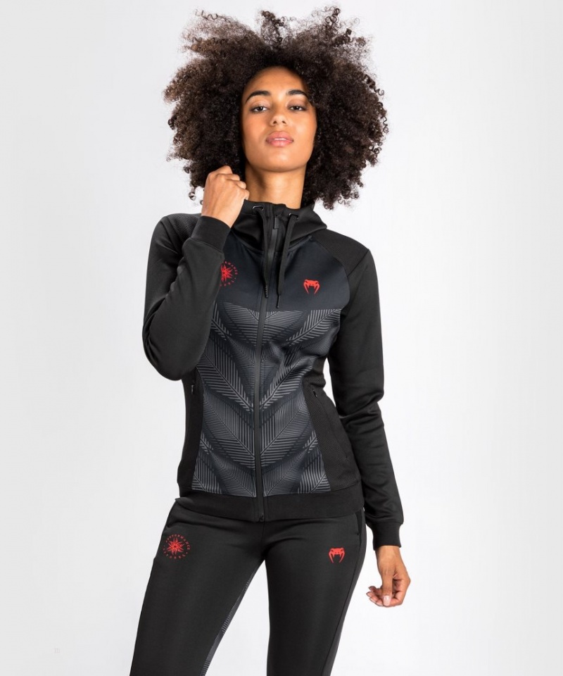 Sweat a Capuche Venum Phantom Femme Noir Rouge  | HEQ-7534558