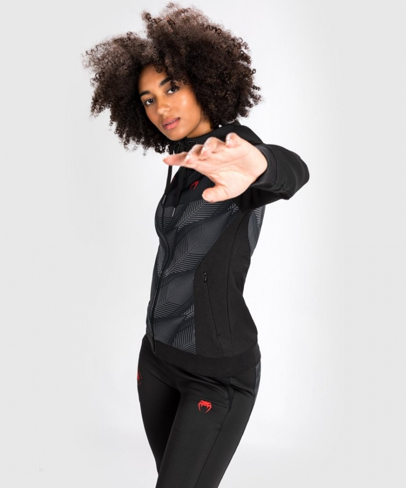 Sweat a Capuche Venum Phantom Femme Noir Rouge  | HEQ-7534558