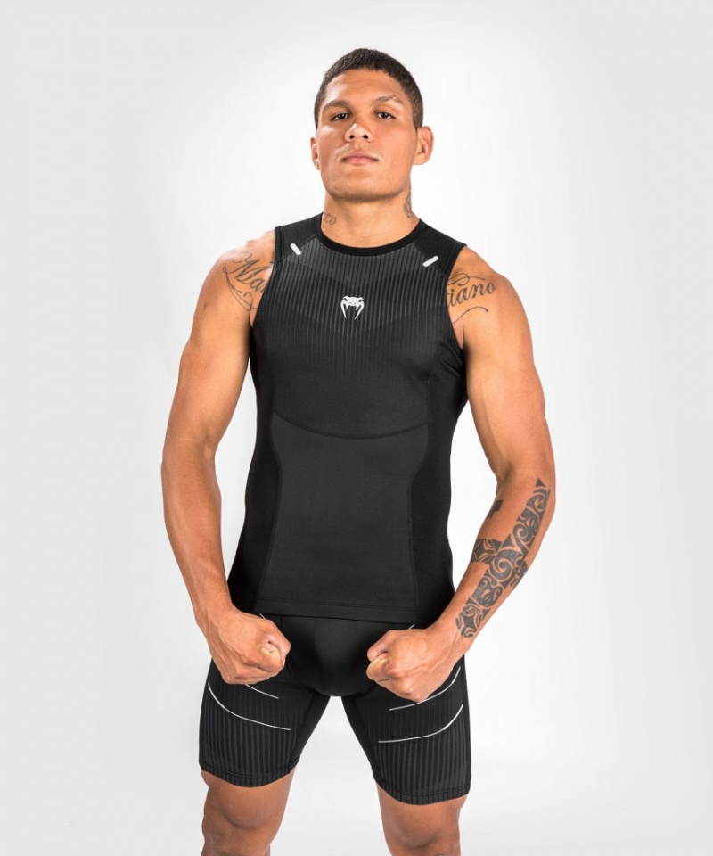 T Shirts Venum Rashguard Sleevless Biomecha Homme Noir Grise  | YNL-7287020