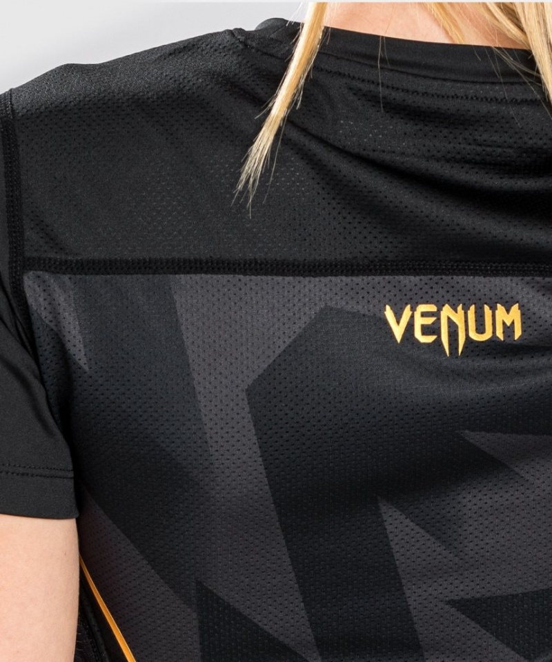 T Shirts Venum Razor Dry Tech Femme Noir Doré  | QAD-0841828