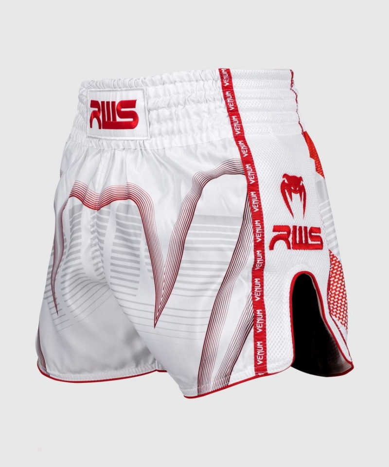 Short Venum RWS x Venum Muay Thai Boxing Homme Blanche  | OIR-3011503