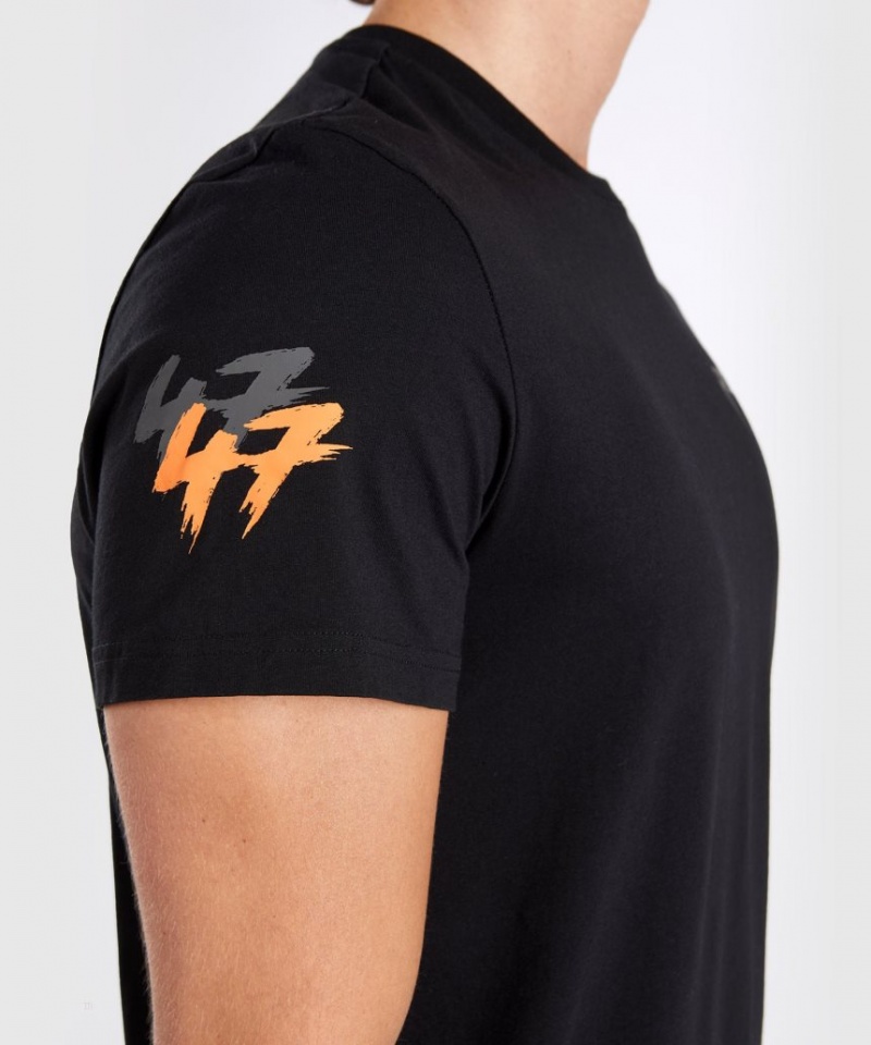 T Shirts Venum S47 Homme Noir Orange  | HBP-2652695