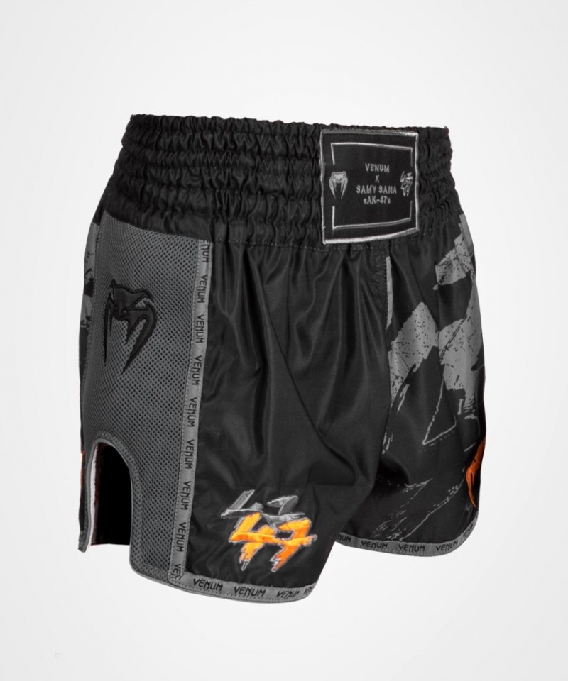 Short Venum S47 Muay Tha? Homme Noir Orange  | SHT-2908940