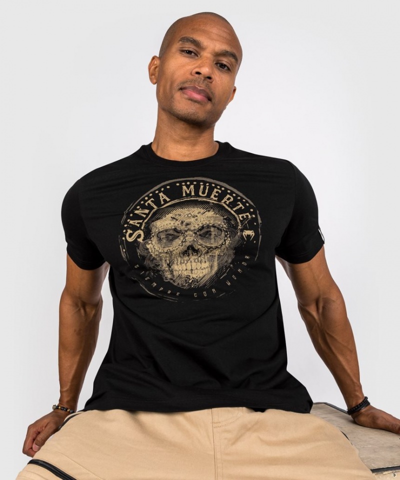 T Shirts Venum Santa Muerte Dark Side Homme Noir Marron  | TJW-7100301