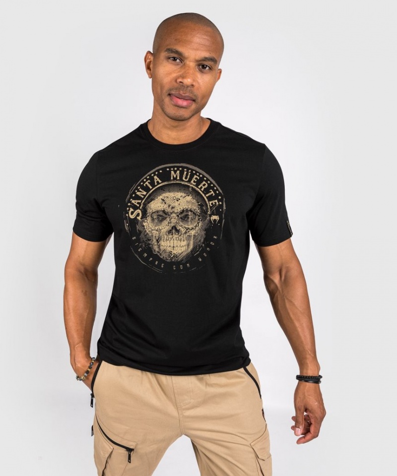 T Shirts Venum Santa Muerte Dark Side Homme Noir Marron  | TJW-7100301