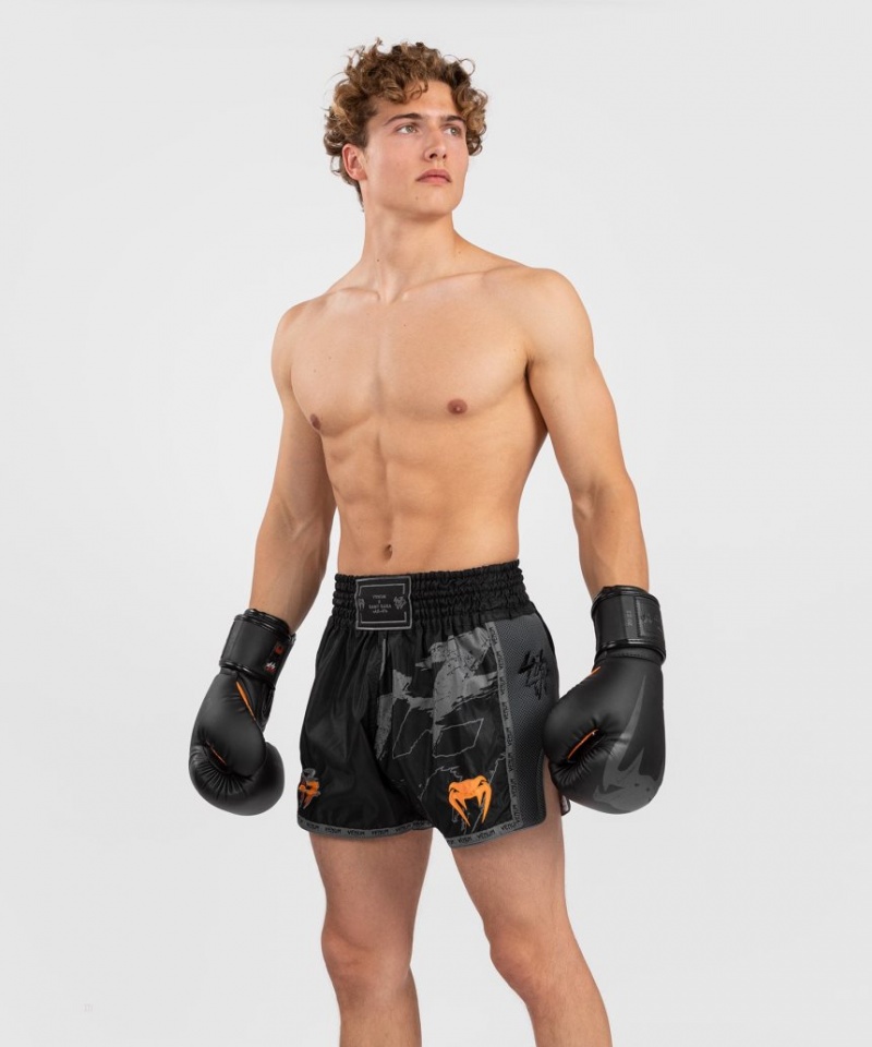 Short Venum S47 Muay Tha? Homme Noir Orange  | SHT-2908940