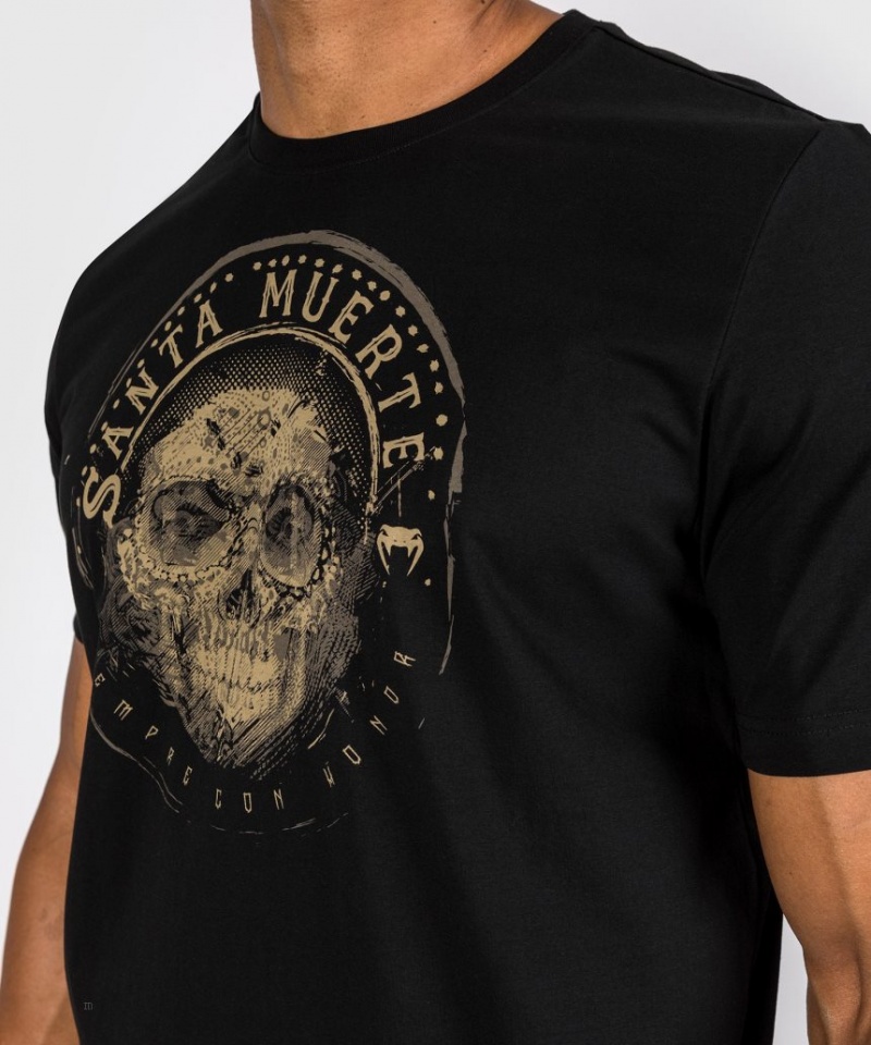 T Shirts Venum Santa Muerte Dark Side Homme Noir Marron  | TJW-7100301