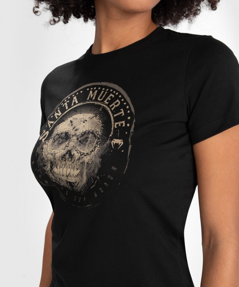 T Shirts Venum Santa Muerte Dark Side Femme Noir Marron  | TWV-1407972