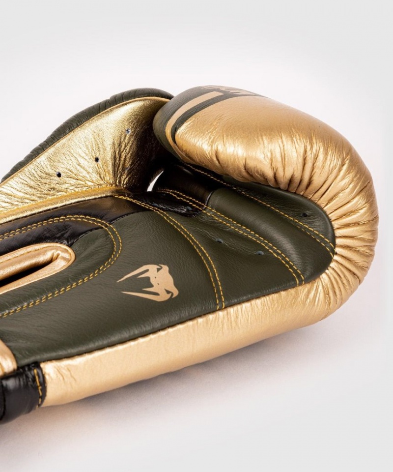 Gants De Boxe Venum Shield Pro Velcro Kaki Doré  | KUM-8287226