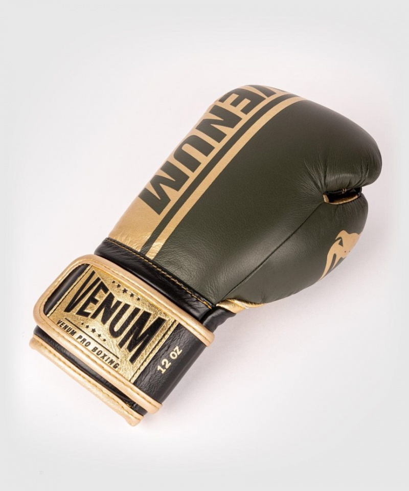 Gants De Boxe Venum Shield Pro Velcro Kaki Doré  | KUM-8287226