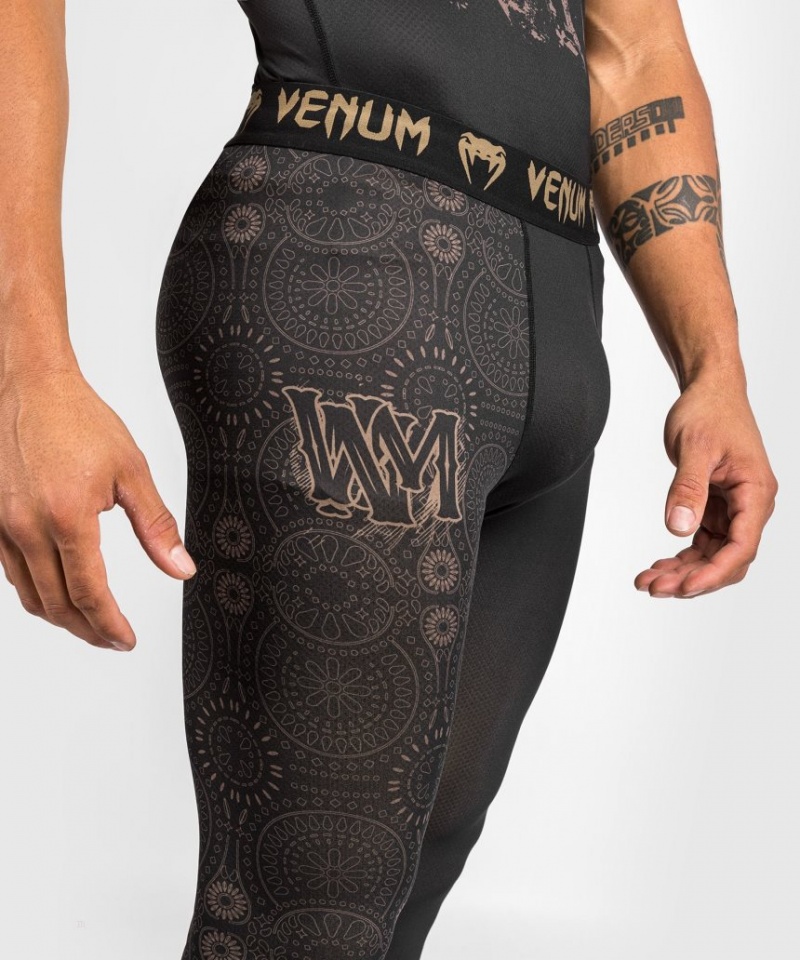 Collant Venum Santa Muerte Dark Side Spats Homme Noir Marron  | DDB-4441271