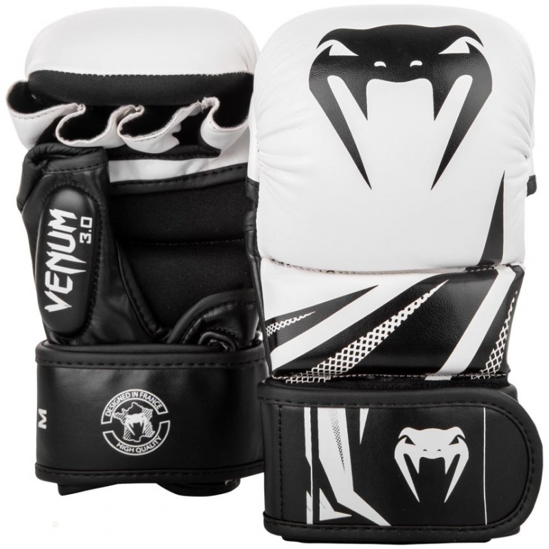 Gants D'entra?nement Venum Sparring Gloves Challenger 3.0 MMA Blanche Noir  | KUE-0718396