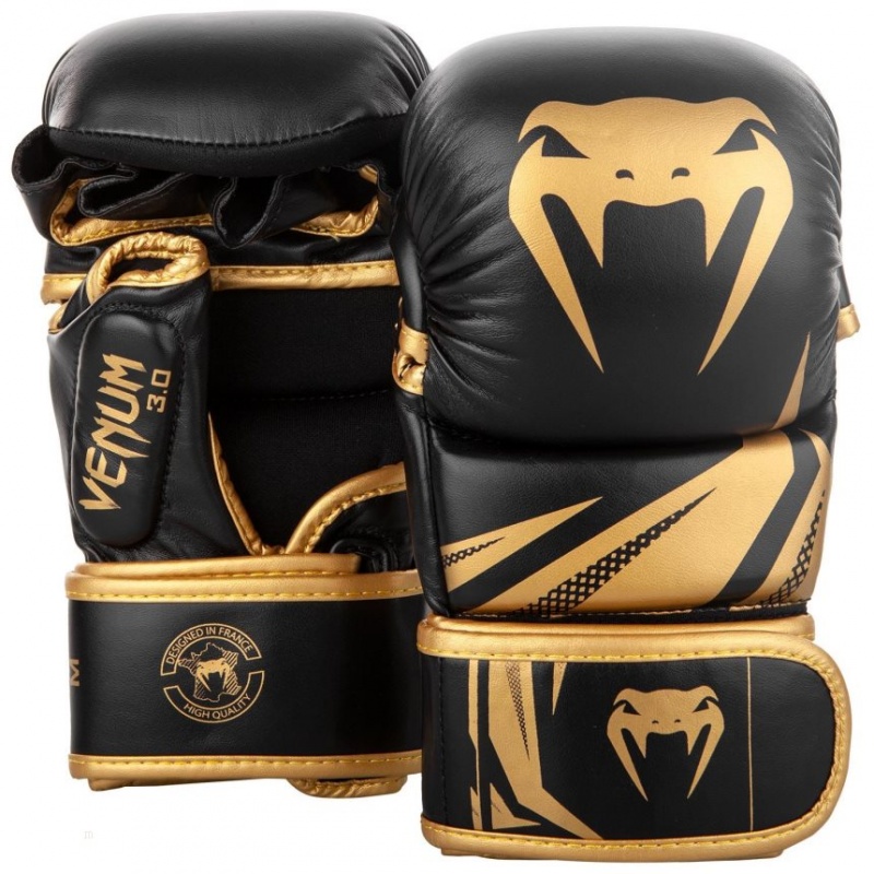 Gants D'entra?nement Venum Sparring Gloves Challenger 3.0 MMA Noir Doré  | JTJ-3721983