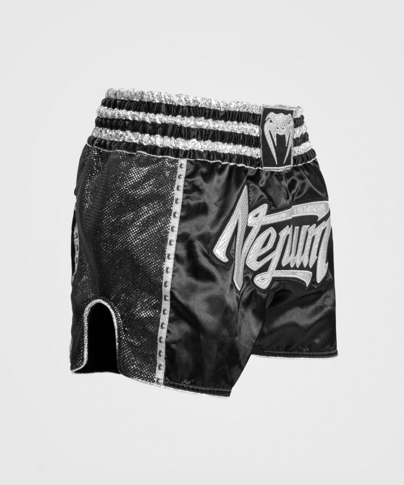 Short Venum Absolute 2.0 Muay Thai Boxing Femme Noir Argent  | SZR-8103243