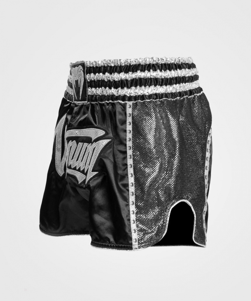 Short Venum Absolute 2.0 Muay Thai Boxing Femme Noir Argent  | SZR-8103243