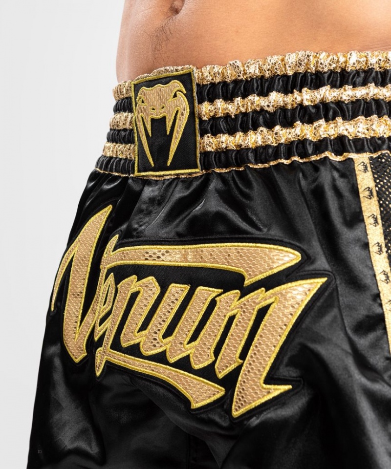 Short Venum Absolute 2.0 Muay Thai Boxing Homme Noir Doré Blanche | VUI-1325743