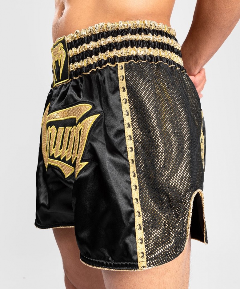 Short Venum Absolute 2.0 Muay Thai Boxing Homme Noir Doré Blanche | VUI-1325743