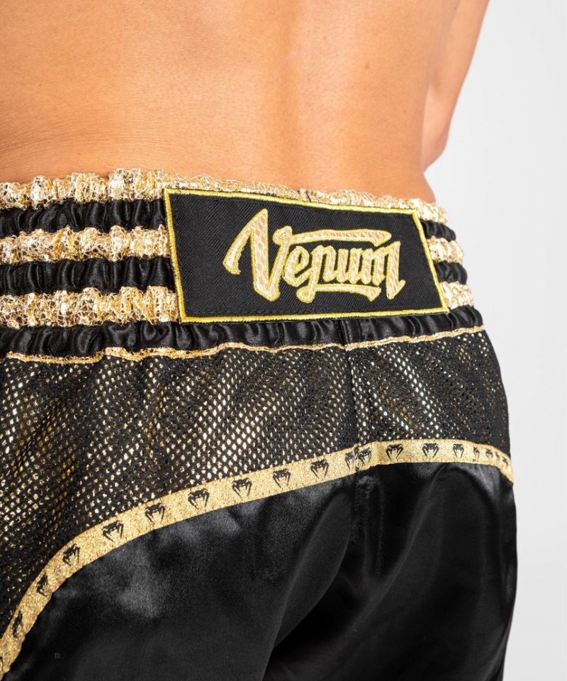 Short Venum Absolute 2.0 Muay Thai Boxing Homme Noir Doré Blanche | VUI-1325743