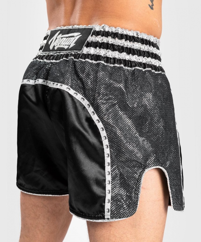 Short Venum Absolute 2.0 Muay Thai Boxing Femme Noir Argent  | SZR-8103243