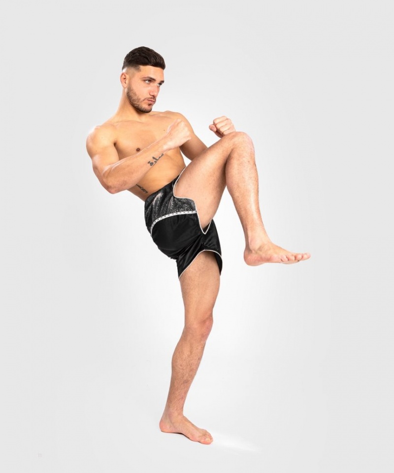 Short Venum Absolute 2.0 Muay Thai Boxing Homme Noir Argent Blanche | LLU-4982516