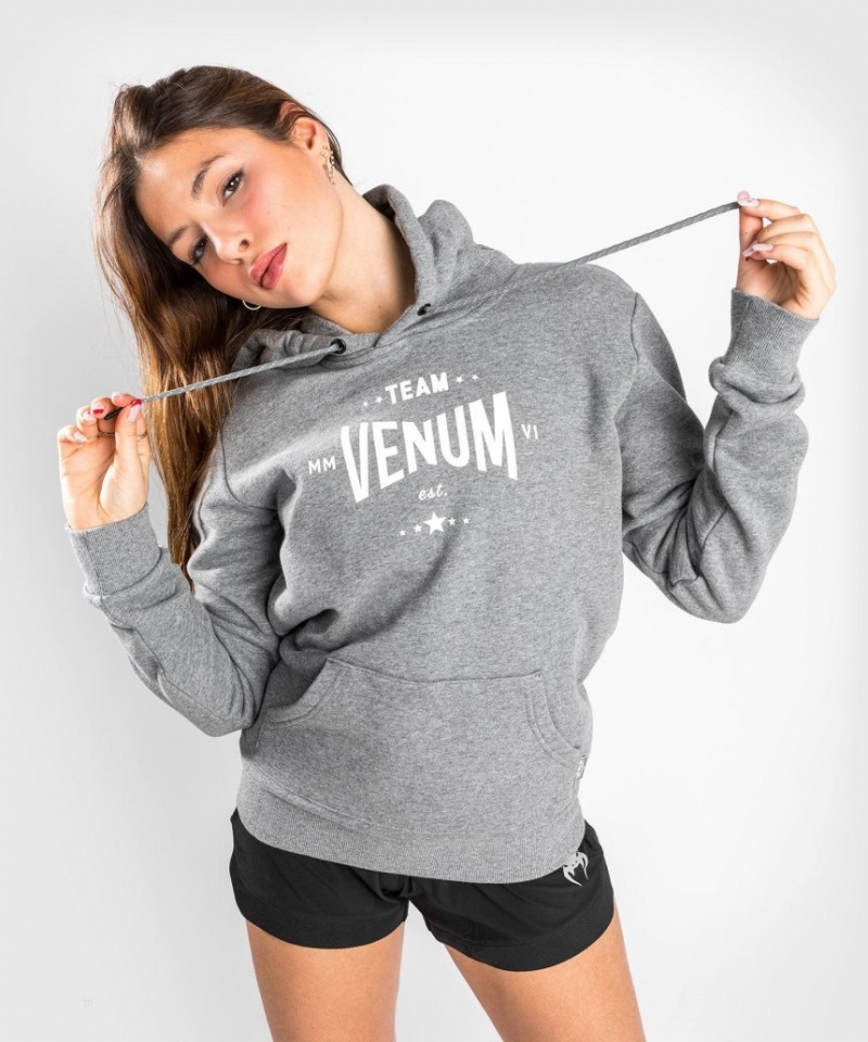 Sweat a Capuche Venum Team 2.0 Femme Grise Clair  | IKC-0712236