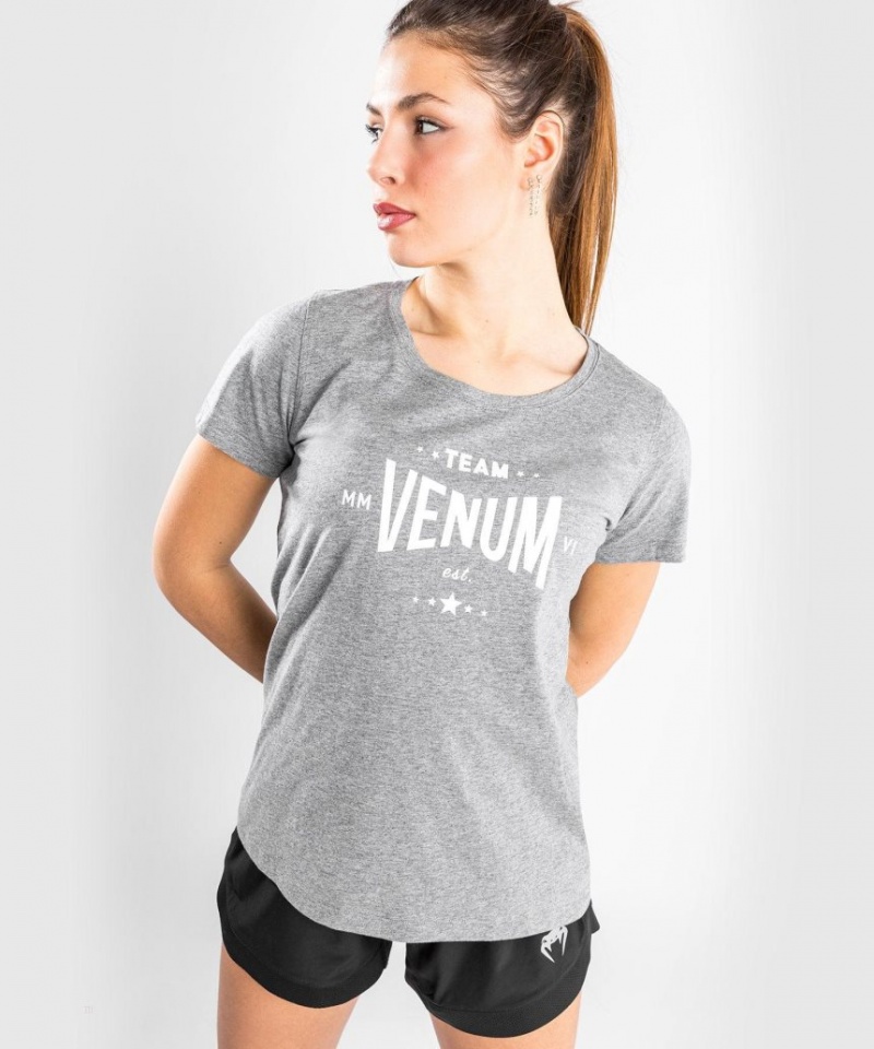 T Shirts Venum Team 2.0 Femme Grise Clair  | AKB-7112514