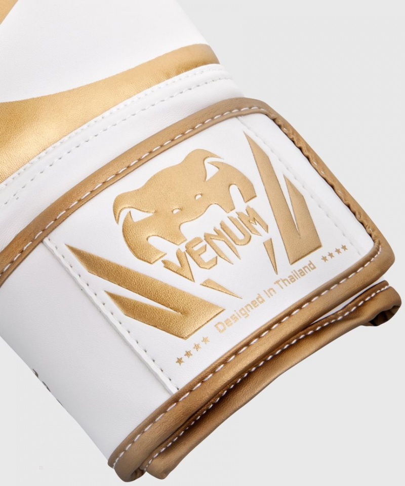 Gants De Boxe Venum Challenger 2.0 Blanche Doré  | BHQ-0496266