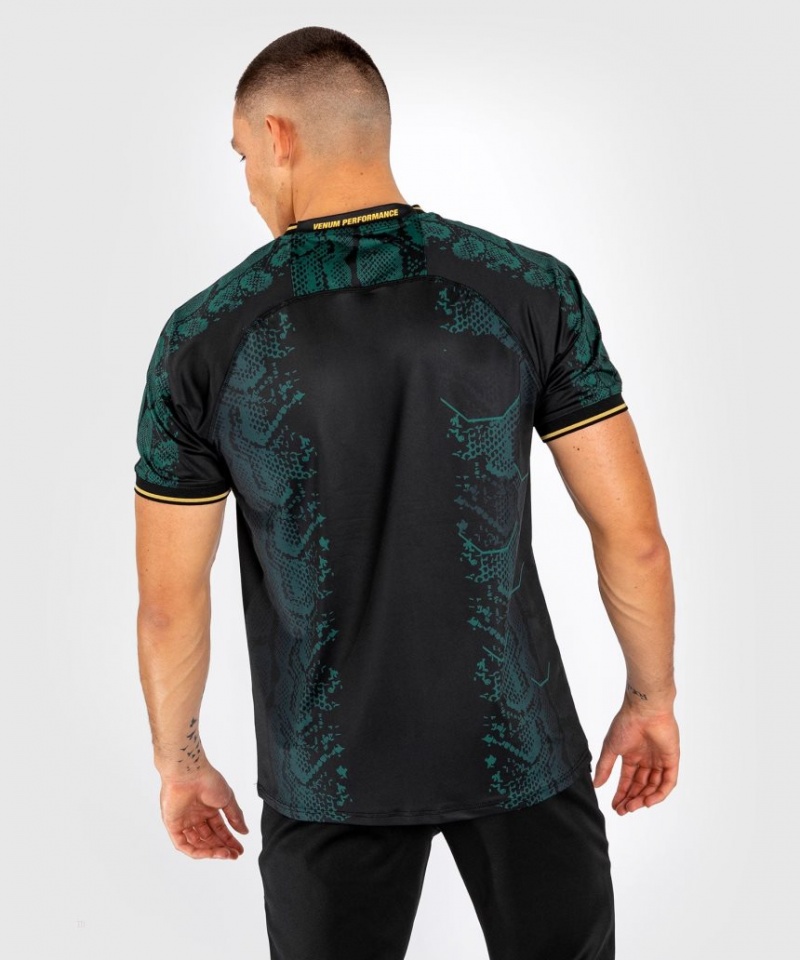 Maillot Venum UFC Adrenaline by Authentic Fight Night Emerald Edition Homme Vert Noir Doré  | ZTL-8738431