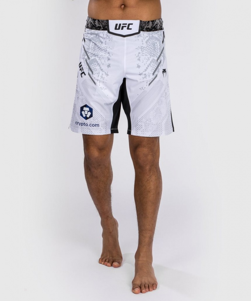 Short Venum UFC Adrenaline by Authentic Fight Night Fight Long Fit Homme Blanche  | LFZ-0966926