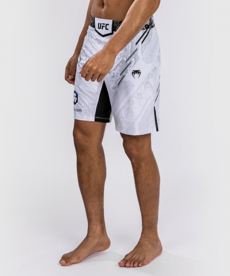 Short Venum UFC Adrenaline by Authentic Fight Night Fight Long Fit Homme Blanche  | LFZ-0966926