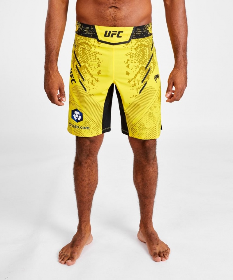 Short Venum UFC Adrenaline by Authentic Fight Night Fight Long Fit Homme Jaune  | YTT-8157076