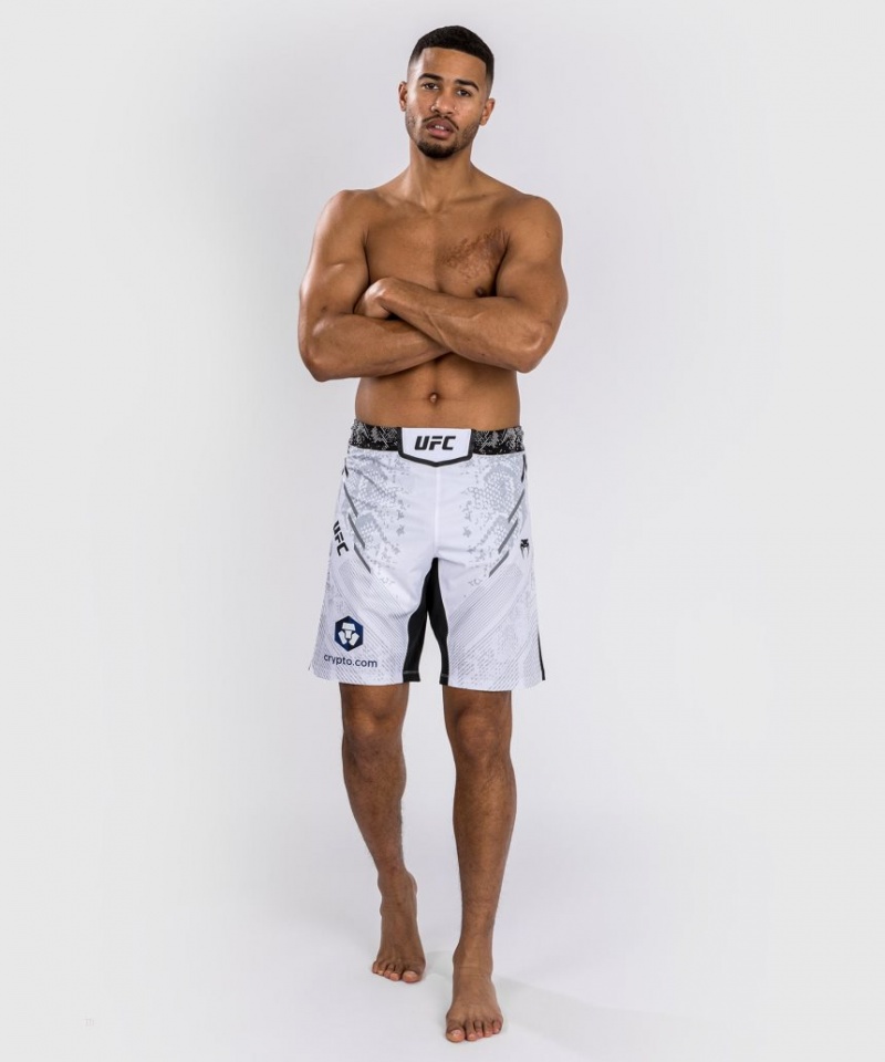 Short Venum UFC Adrenaline by Authentic Fight Night Fight Long Fit Homme Blanche  | LFZ-0966926