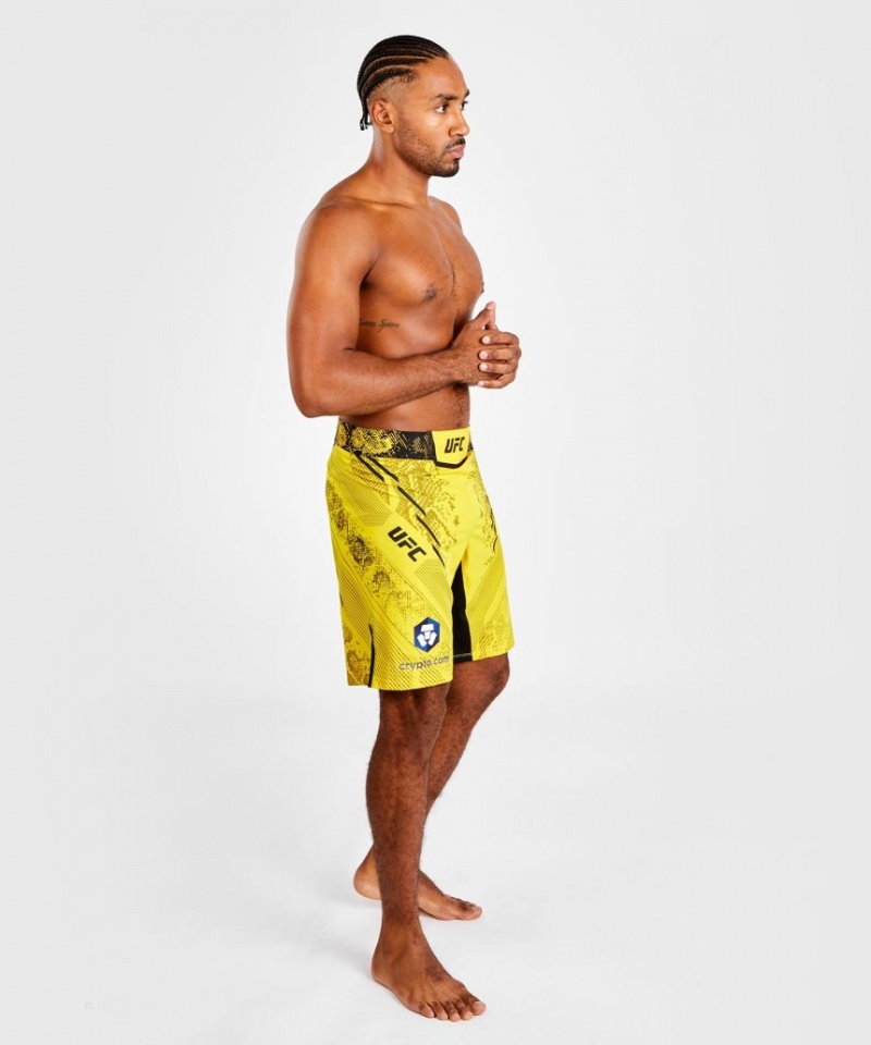 Short Venum UFC Adrenaline by Authentic Fight Night Fight Long Fit Homme Jaune  | YTT-8157076