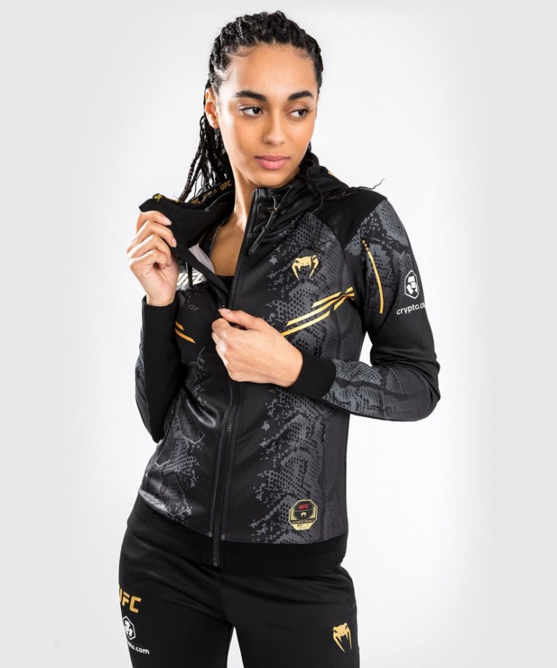 Sweat a Capuche Venum UFC Adrenaline by Authentic Fight Night Walkout Femme Noir  | GPI-3226928