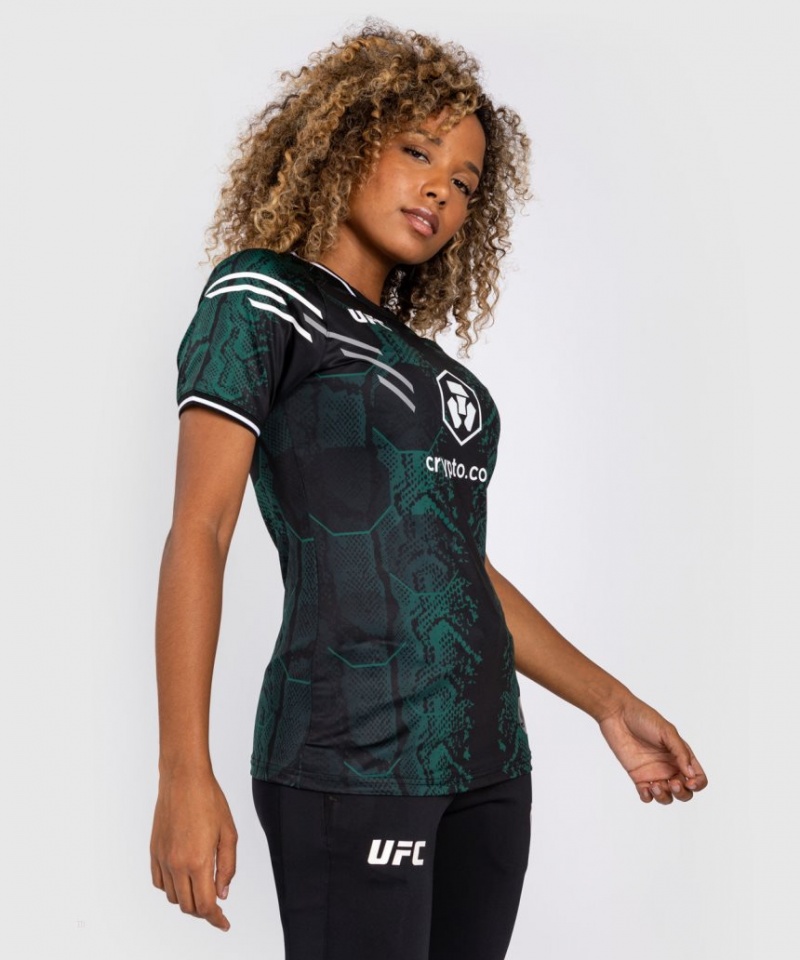 Maillot Venum UFC Adrenaline by Authentic Fight Night Walkout Emerald Edition Femme Vert Noir  | DHU-2729232