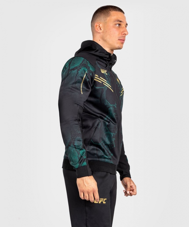 Veste Venum UFC Adrenaline by Authentic Fight Night Walkout Hoodie Emerald Edition Homme Vert Noir Doré  | JNO-5485446