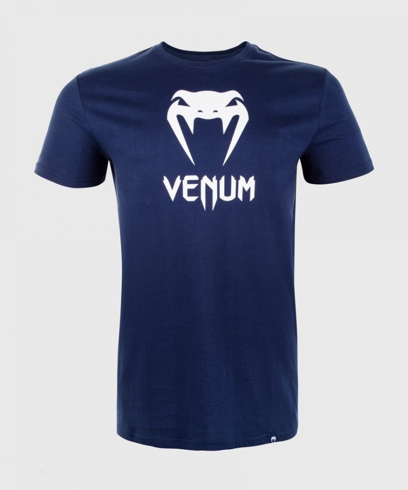 T Shirts Venum Classiche Homme Bleu Marine Bleu  | ICU-3175151