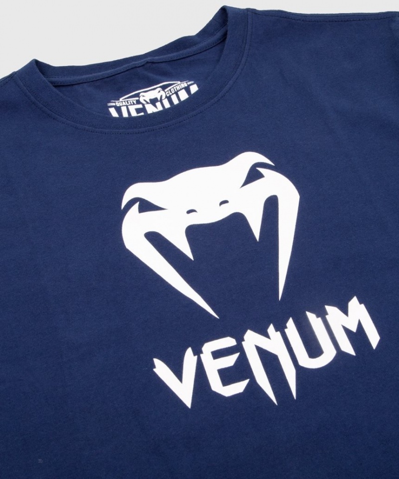 T Shirts Venum Classiche Homme Bleu Marine Bleu  | ICU-3175151