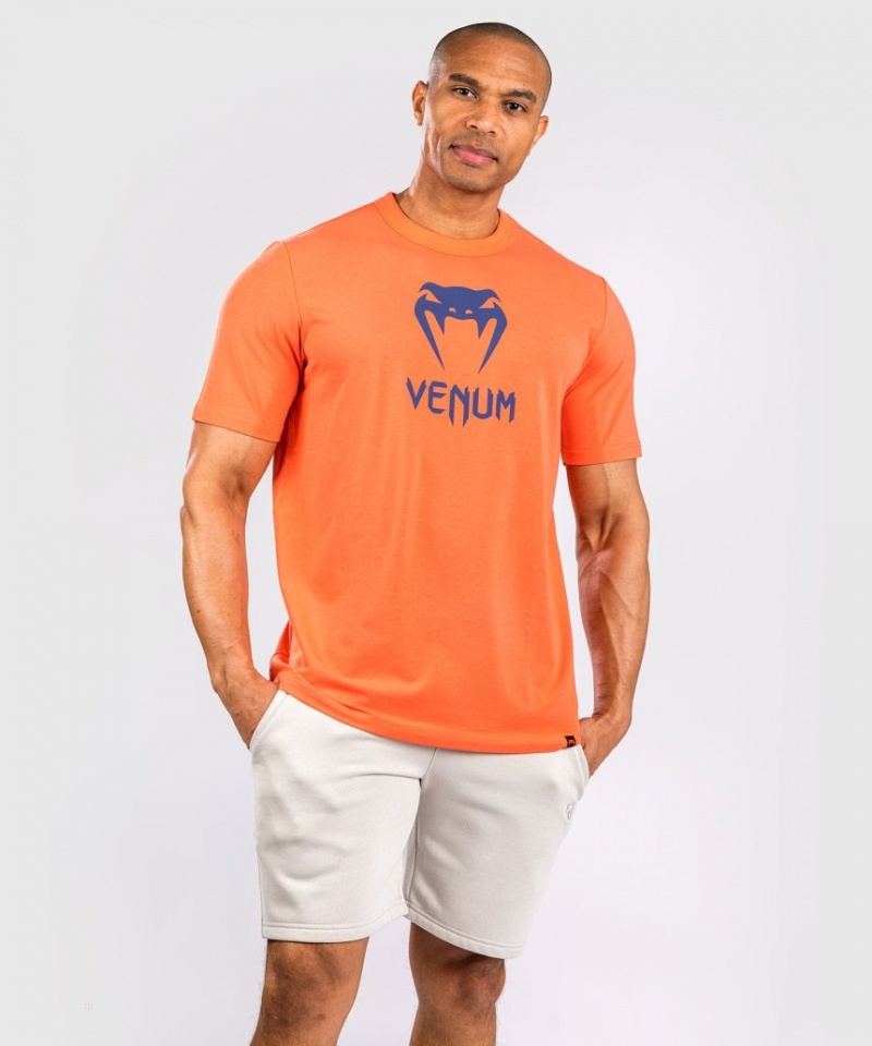 T Shirts Venum Classiche Homme Orange Bleu Marine Bleu  | JAY-0917824