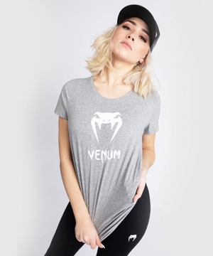 T Shirts Venum Classiche Femme Grise Clair  | WBZ-1716830