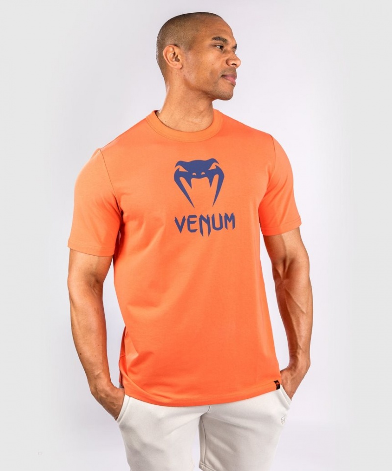 T Shirts Venum Classiche Homme Orange Bleu Marine Bleu  | JAY-0917824