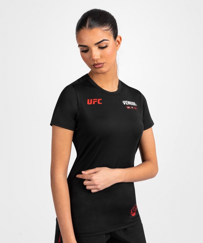 T Shirts Venum UFC Adrenaline by Fight Week Dry-tech Femme Noir  | FML-7447720