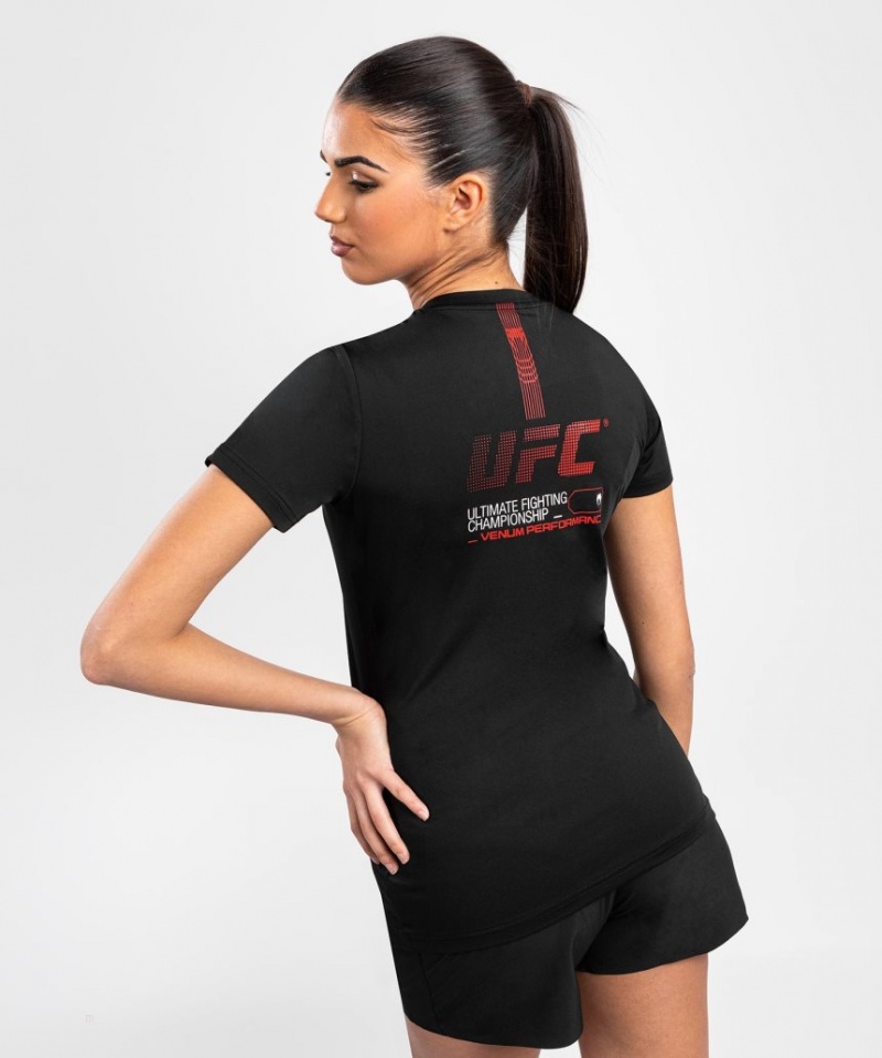 T Shirts Venum UFC Adrenaline by Fight Week Dry-tech Femme Noir  | FML-7447720