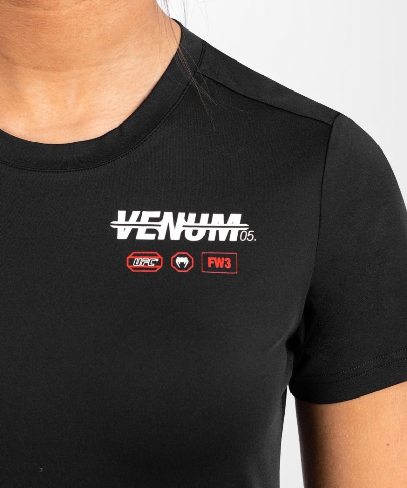 T Shirts Venum UFC Adrenaline by Fight Week Dry-tech Femme Noir  | FML-7447720