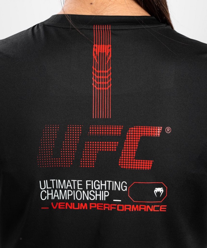 T Shirts Venum UFC Adrenaline by Fight Week Dry-tech Femme Noir  | FML-7447720