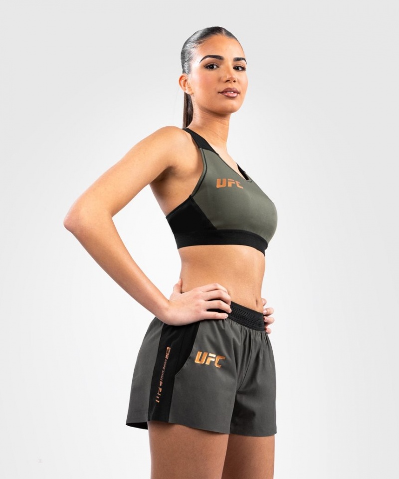 Short Venum UFC Adrenaline by Fight Week Performance Femme Kaki  | NET-4453632