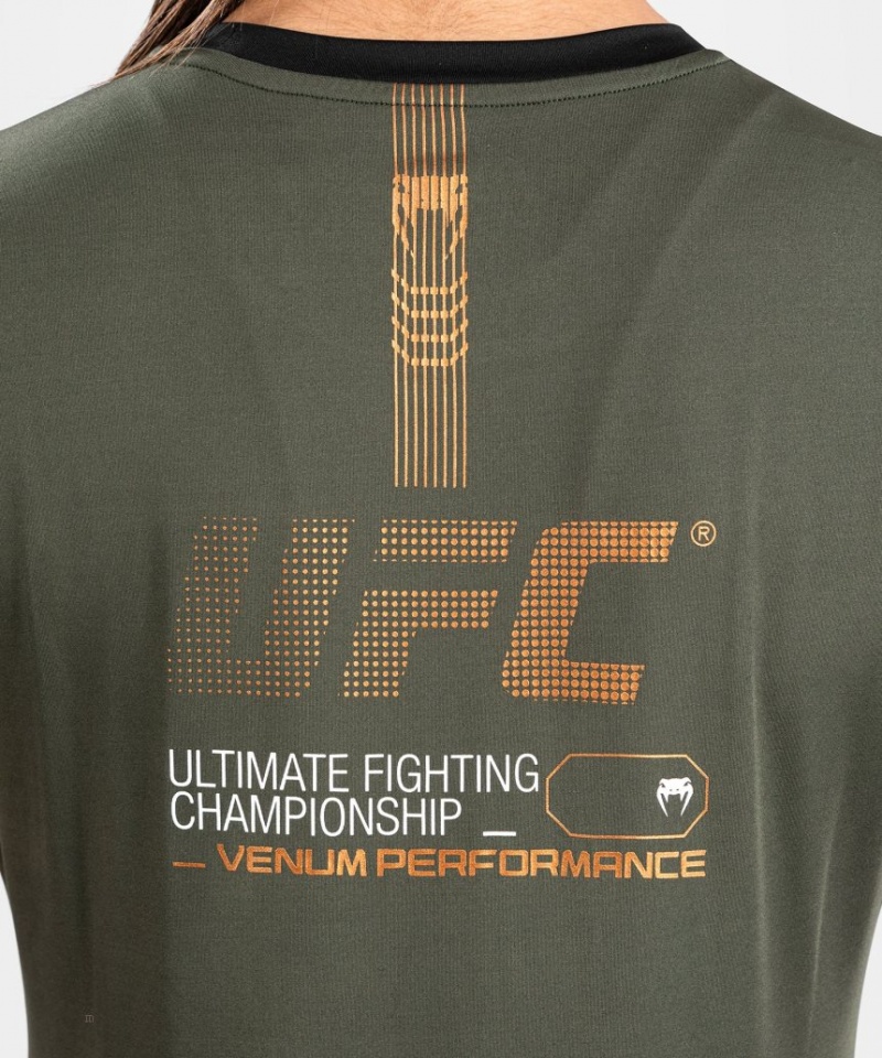 T Shirts Venum UFC Adrenaline by Fight Week Dry-tech Femme Kaki Marron  | WWM-5591337